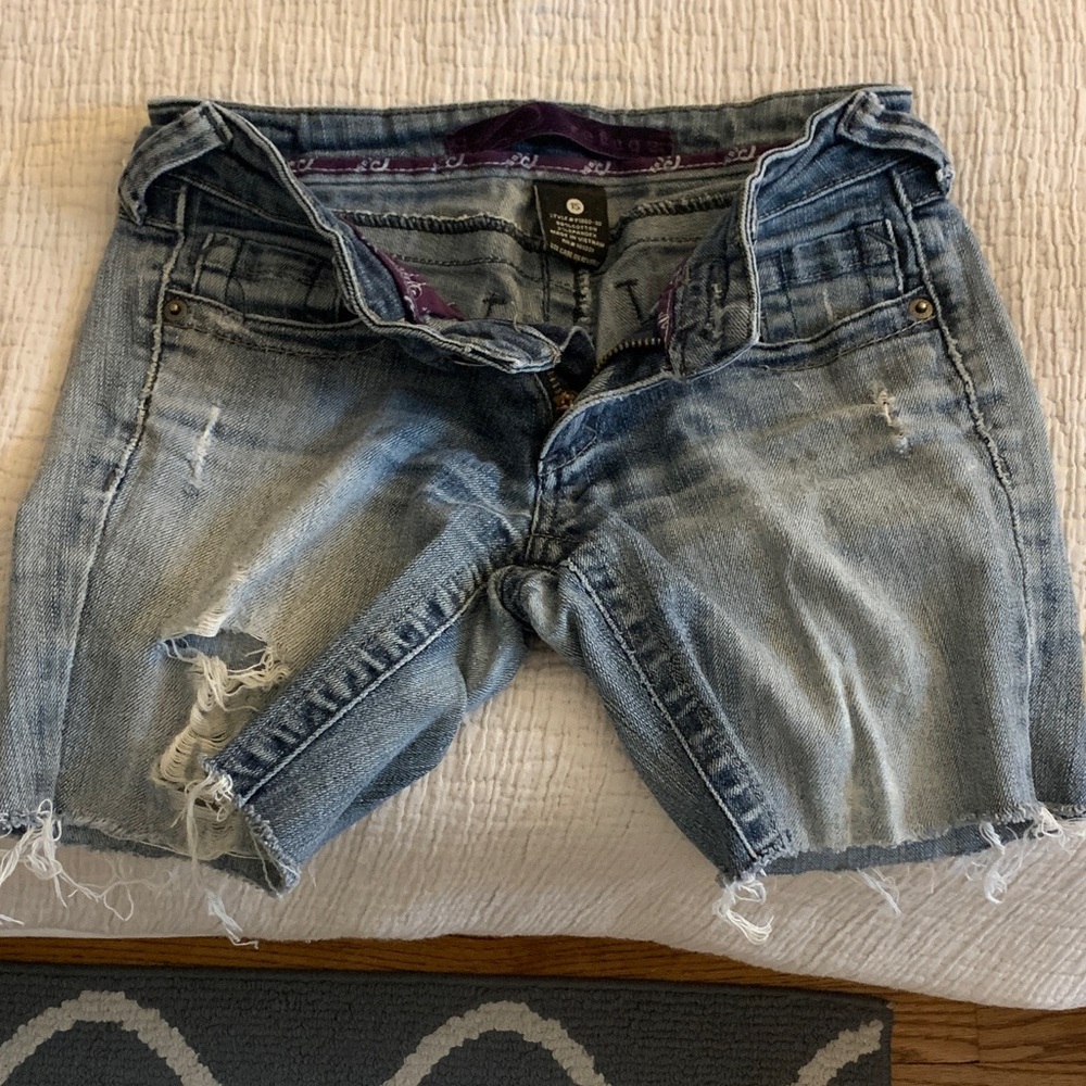 Distressed Denim Women Shorts